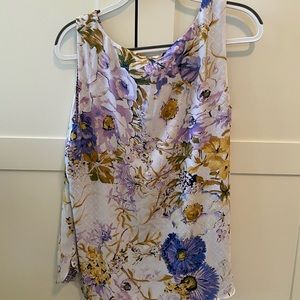 Chico's Reversible Floral Geometric Tank